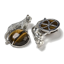 Полукруглые подвески из натурального тигрового глаза&nbsp;G-F766-06AS-08