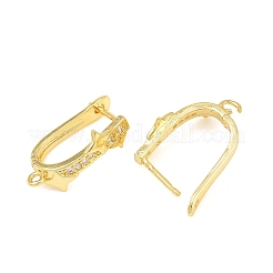 Messing micro pave zirkonia hoop ohrring Zubehör&nbsp;CU-CBAB5B4-04G