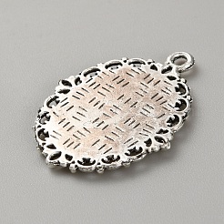Тибетском стиле сеттинги сплав цинка кулон кабошон&nbsp;FIND-WH0111-569AS