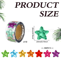 Самоклеящиеся наклейки на лазерной бумаге в виде пятиконечной звезды&nbsp;DIY-WH0899-277