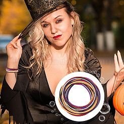 38шт. 5 стиля стальной проволоки круглые змеиные браслеты набор&nbsp;BJEW-BC0001-22