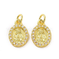 Кулоны Claer с кубическим цирконием из латуни&nbsp;KK-E068-VF070