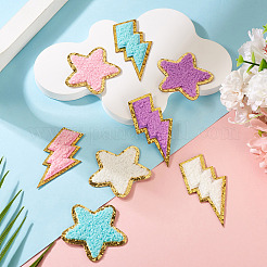 8 шт. 8-цветные полиэстеровые самоклеящиеся нитки для вышивки&nbsp;PATC-TA0001-35