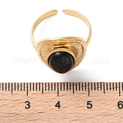 Овальные кольца из натуральных и синтетических драгоценных камней&nbsp;RJEW-Q004-01G