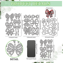 3 шт. 3 стиля бант трафареты для резки из углеродистой стали&nbsp;DIY-WH0309-3472