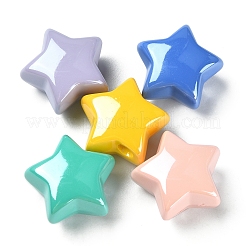 10 pz 5 colori perline acriliche opache&nbsp;MACR-YW0002-06