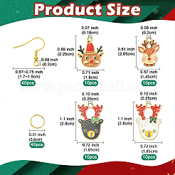 DIY-Set zur Herstellung von Weihnachtsohrringen mit Rentiermotiv&nbsp;DIY-YW0017-80