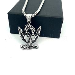 Ретро-подвеска в виде мифического дракона из нержавеющей стали 304 для мужчин и женщин.&nbsp;XN5499