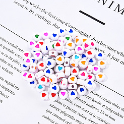 Белые непрозрачные акриловые бусины&nbsp;SACR-YW0001-15