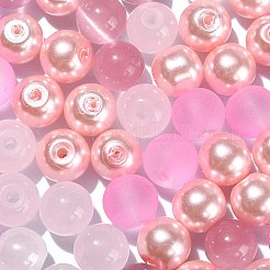 100шт прозрачные матовые стеклянные бусины нити&nbsp;GLAA-CJ0002-07