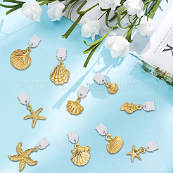 10 шт. 10 стиля морские животные пластиковые мобильные пылезащитные заглушки&nbsp;HJEW-SC00171