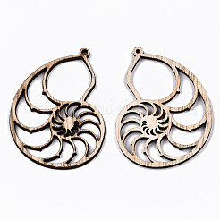 Grands pendentifs en bois creux non finis&nbsp;WOOD-N006-132