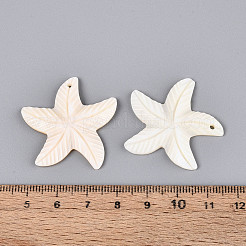 Pendenti intagliati in conchiglia d'acqua dolce naturale&nbsp;X-SHEL-N038-34