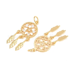 Pendentifs en laiton zircon cubique transparent&nbsp;KK-P353-03G