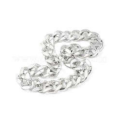 Унисекс толстые ccb пластиковые кубинские цепочки ожерелья&nbsp;NJEW-V006-02P