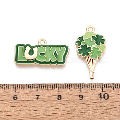 Подвески из эмалированного сплава в честь Дня Святого Патрика&nbsp;ENAM-T091-53M-G