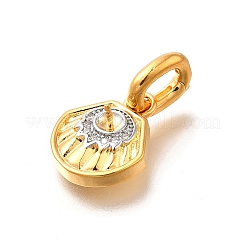 Pendentifs avec zircon cubiques à micro-pavés en laiton&nbsp;KK-S517-01D-G