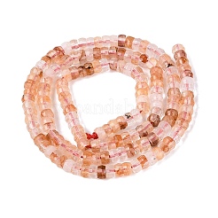 Quartz hématoïde naturel / brins de perles de quartz ferrugineux&nbsp;G-Q606-46A-09