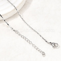 Collane con catene a maglie Boston in acciaio inossidabile 304 da 1.3 mm per donne e uomini&nbsp;NJEW-Z115-12P-02