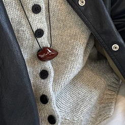 Colliers pour femmes et hommes avec pendentif nuage en alliage de cuivre peint à la main&nbsp;WGF5E6C-02