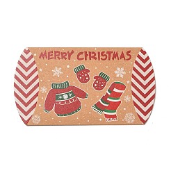 Boîtes d'oreiller de bonbons en carton sur le thème de noël&nbsp;CON-G017-02H