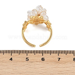 Кольца-манжеты из нержавеющей стали 304 с хрустальным стеклом&nbsp;RJEW-V010-07G