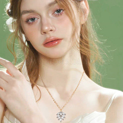 8 шт. 2-х стилевые латунные подвески с инкрустацией из прозрачного кубического циркония&nbsp;ZIRC-AR0001-23