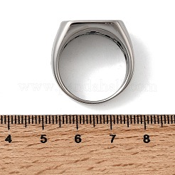Fingerringe mit Jerusalem-Kreuz aus Edelstahl 304 für Herren&nbsp;RJEW-D339-01A-AS