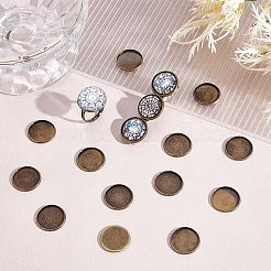 50 Stück tibetische Messing-Lünettenbecher mit glattem Rand&nbsp;KK-HY0001-22