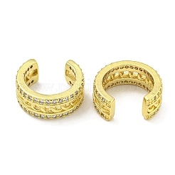 Messing Micro Pave klare Zirkonia Manschette Ohrringe&nbsp;EJEW-C104-078G