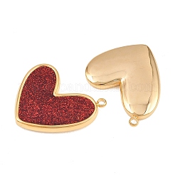 Ciondoli in acciaio inossidabile 304 smaltati e con polvere glitterata&nbsp;STAS-G398-19G-03