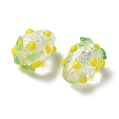 Нити бугорчатых бусин из фольги ручной работы в технике лэмпворк&nbsp;FOIL-Z001-05F