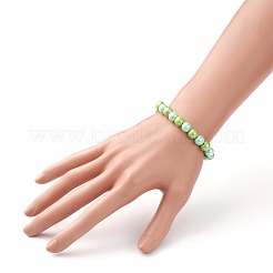 Bracelet extensible en perles acryliques opaques pour enfants&nbsp;BJEW-JB06503