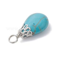 Окрашенные синтетические бирюзовые подвески&nbsp;PALLOY-JF04355-02