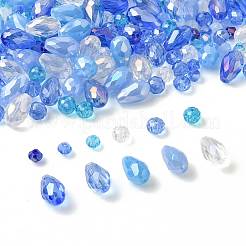 480шт 18 цвета гальванические стеклянные бусины&nbsp;EGLA-FS0001-53