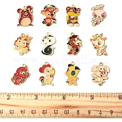 24шт 12 стиля подвески из сплава с эмалью&nbsp;ENAM-FS0002-86