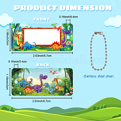 Прямоугольные украшения из ПВХ&nbsp;HJEW-WH0080-002