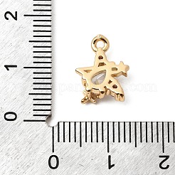 Латунные микропаве прозрачные кубические циркониевые подвески&nbsp;ZIRC-F146-04G