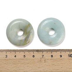 Amazonit Anhänger mit natürlichen Blumen&nbsp;G-F831-A05