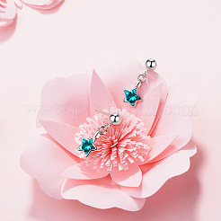 Pendientes colgantes de latón y rhinestone&nbsp;WGC894C-01