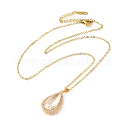 Ожерелье с кулоном из кубического циркония&nbsp;NJEW-E106-18KCG