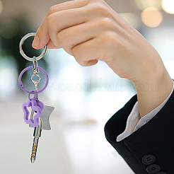 20шт 10-х цветные брелки из цинкового сплава&nbsp;KEYC-BBC0001-16