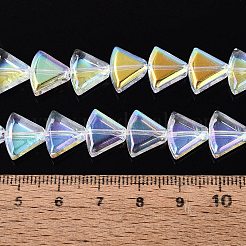 Electroplate transparentes abalorios de vidrio hebras&nbsp;EGLA-N057-12A-01