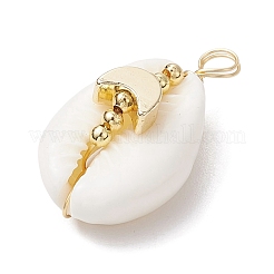 Подвески из натуральной медной проволоки из ракушек каури&nbsp;PALLOY-JF02932-01