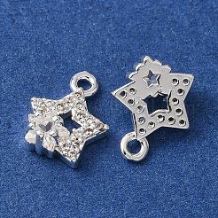 Ciondoli in ottone zirconi chiari micro pavé&nbsp;CU-CBAEC99-23S