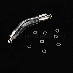 Кулон из прозрачной стеклянной бутылки&nbsp;GGLA-B001-04P