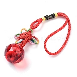 Ornamenti pendenti a forma di palla rotonda in vetro&nbsp;LS-HJEW-Z006-01F