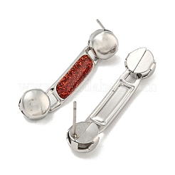 Серьги-гвоздики из нержавеющей стали 304 с эмалью&nbsp;EJEW-S229-15P-09