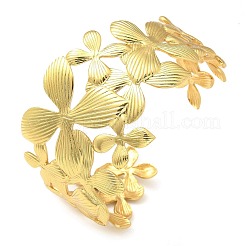 Браслеты-манжеты из нержавеющей стали 304 для женщин&nbsp;LS-BJEW-U019-01G