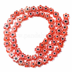 Millefiori a mano fili di perline di vetro&nbsp;LAMP-J035-6mm-28